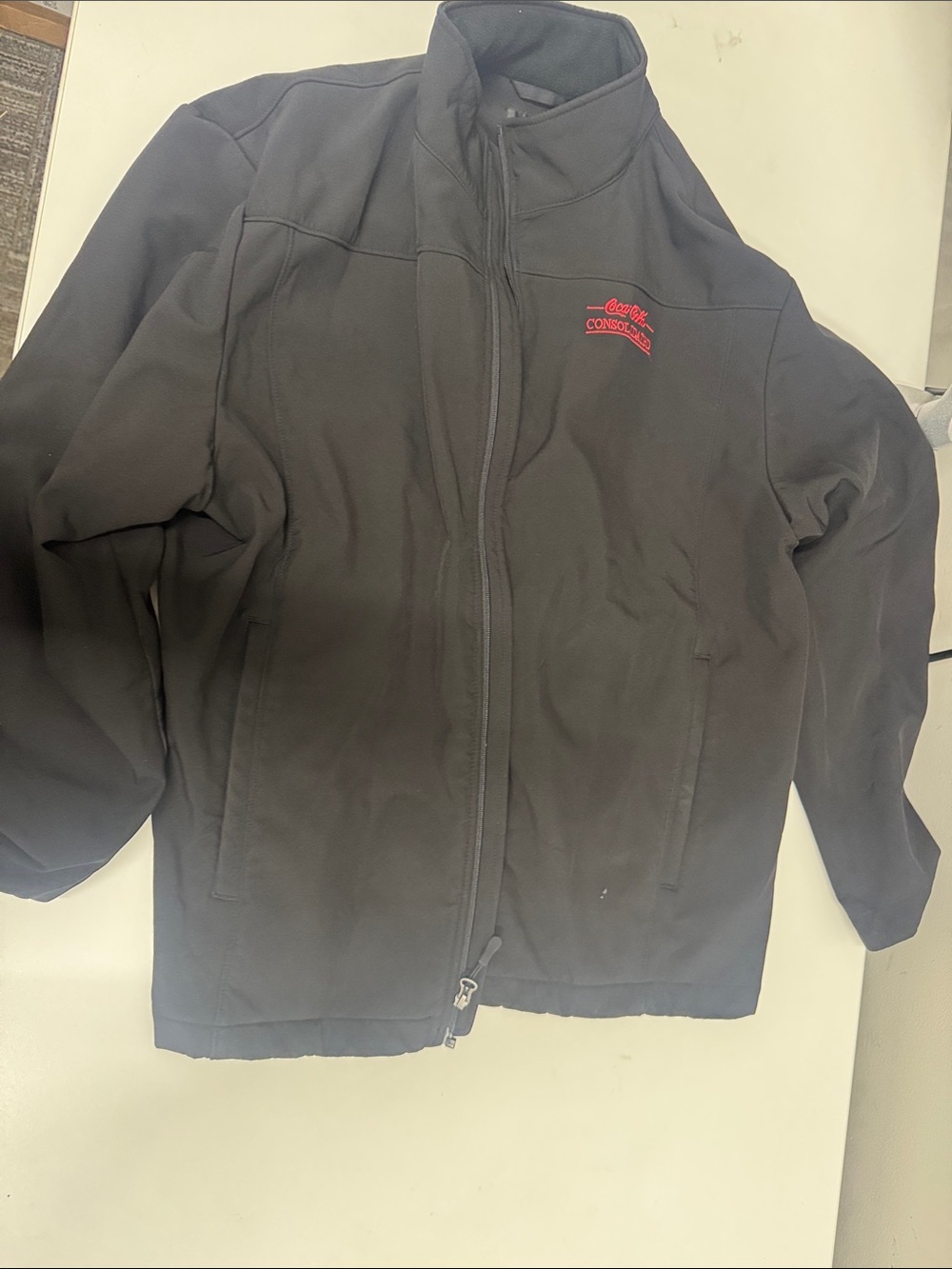 Coca Cola Black Kids Zip-Up Jacket with Red Logo